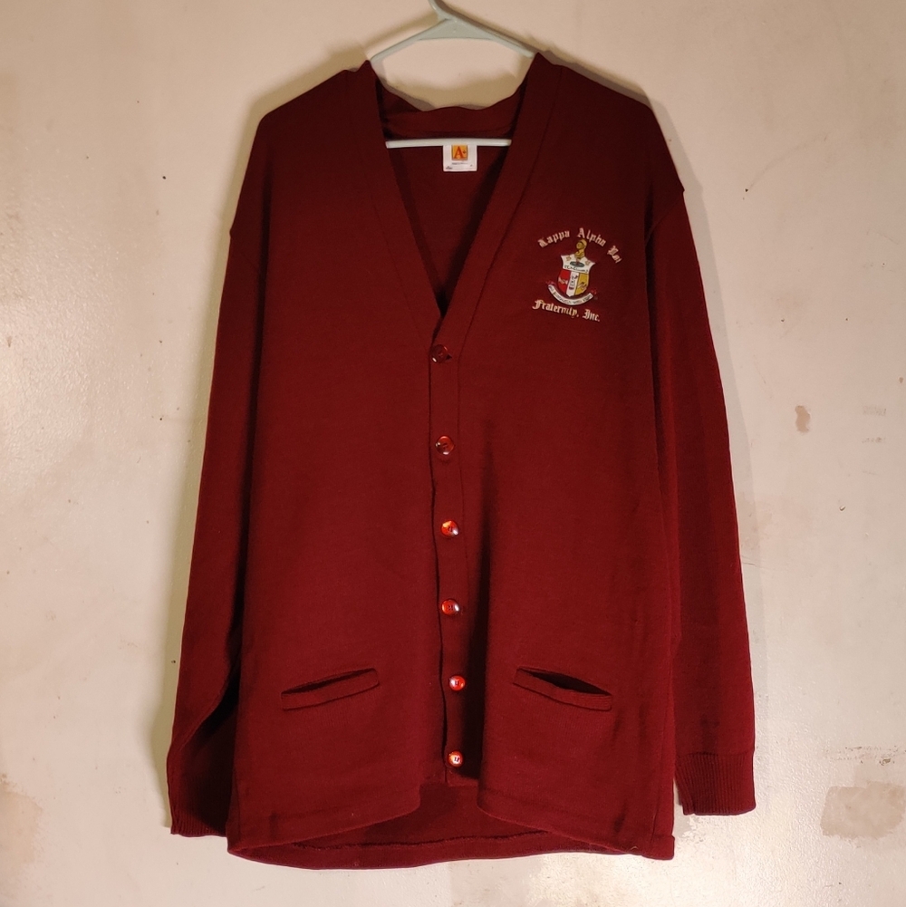 Men's Red Kappa Alpha PSI 1911 Cardigan Buttonup Sweater